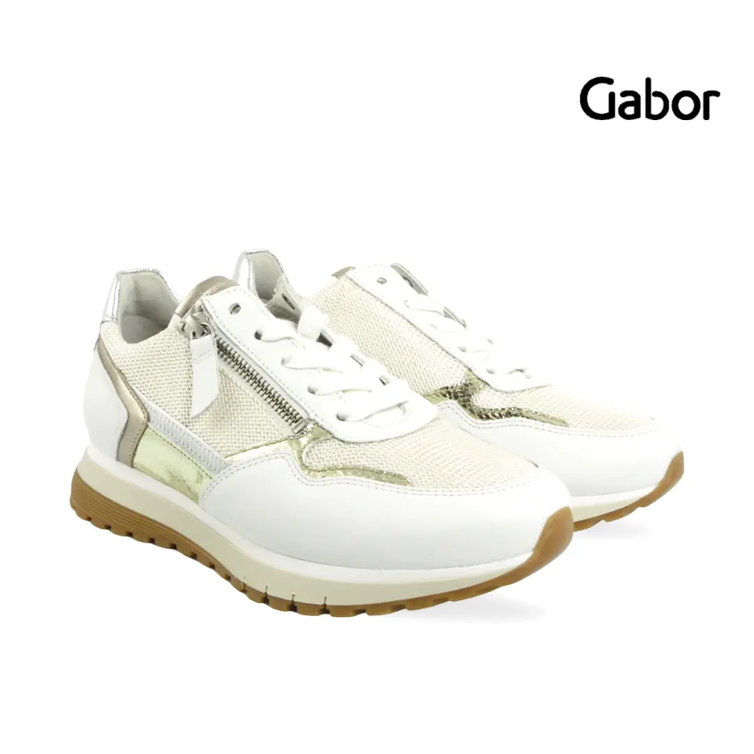 Gabor • 66.378 ~ Wit/Champagne/Zilver Gabor • 66.378 ~ Wit/Champagne/Zilver (afbeelding)