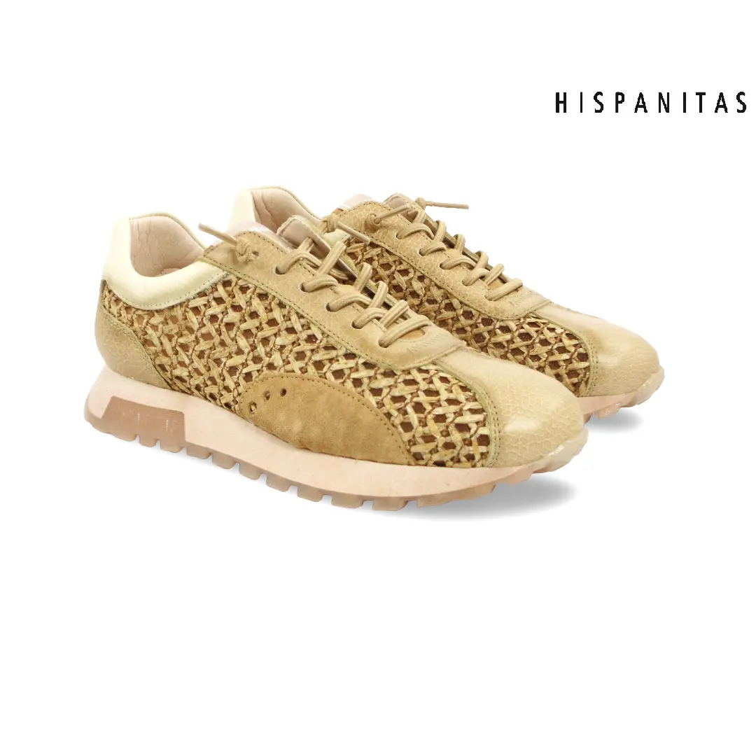 Hispanitas RHV264741 sneaker in desert met gevlochten detail