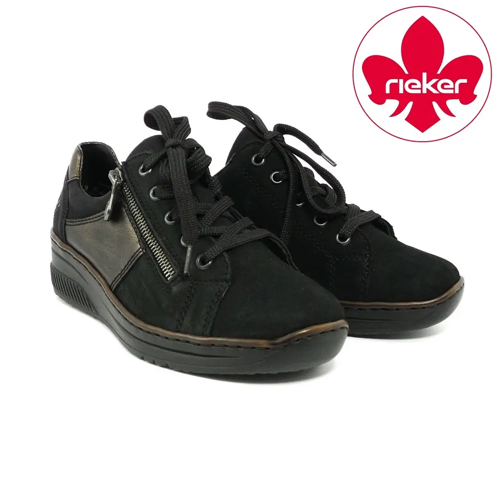 Rieker • 48700 ~ Schwarz/Antik Rieker • 48700 ~ Schwarz/Antik (afbeelding)