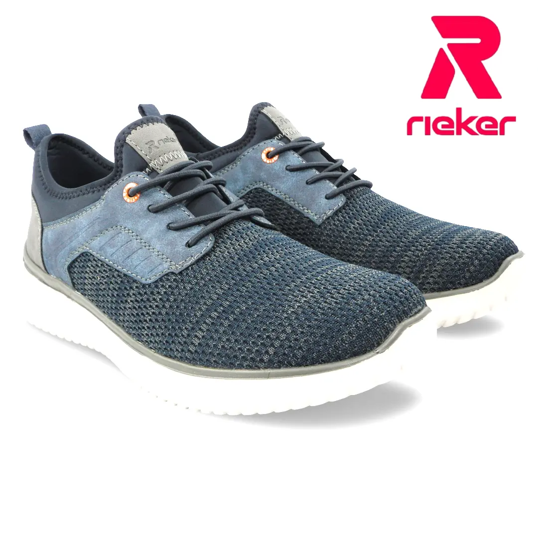 Blauwe sneaker van Reiker uit de Evolution-collectie met mesh