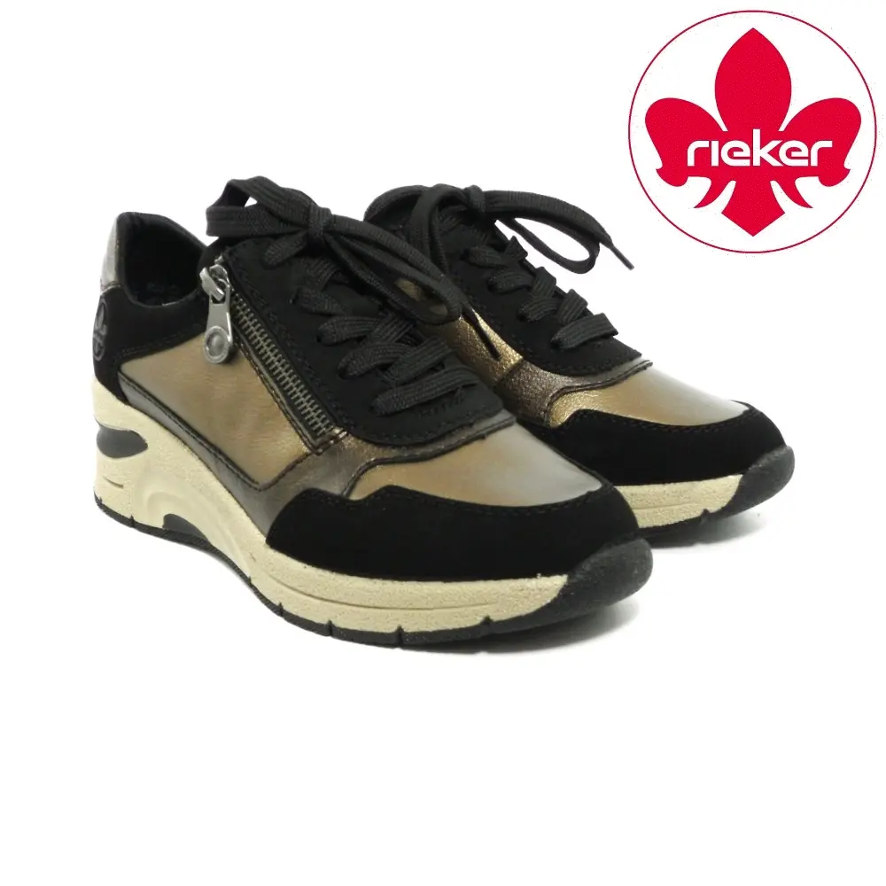 Rieker • N9301 ~ Zwart/Brons/Tin Rieker • N9301 ~ Zwart/Brons/Tin (afbeelding)