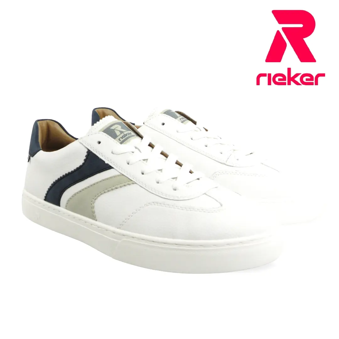 Rieker Sport • U0708 ~ Wit/Lichtgrijs/Marineblauw (afbeelding)